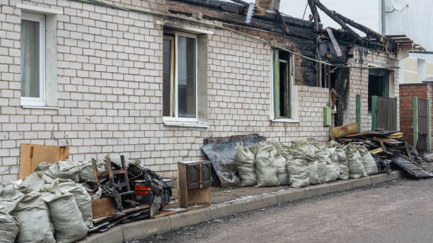 Professional Fire Damage Removal technician working in Burkittsville, MD